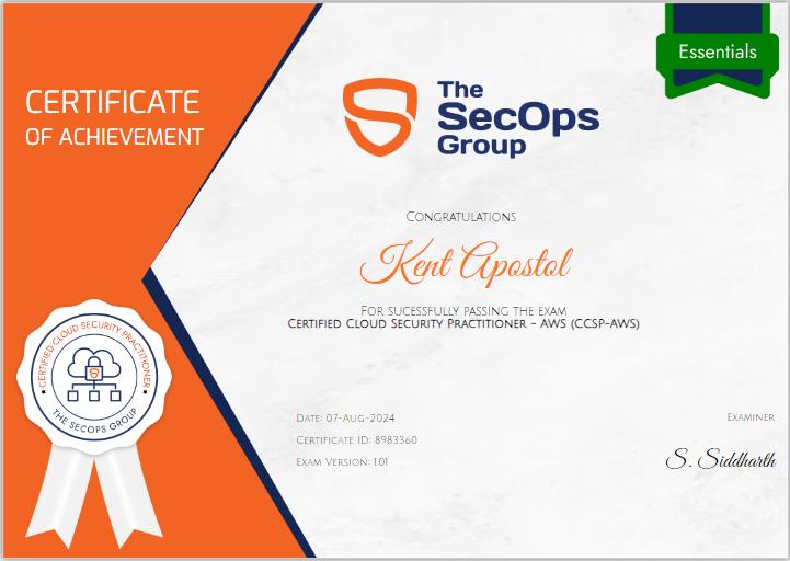 CCSP-AWS Certificate