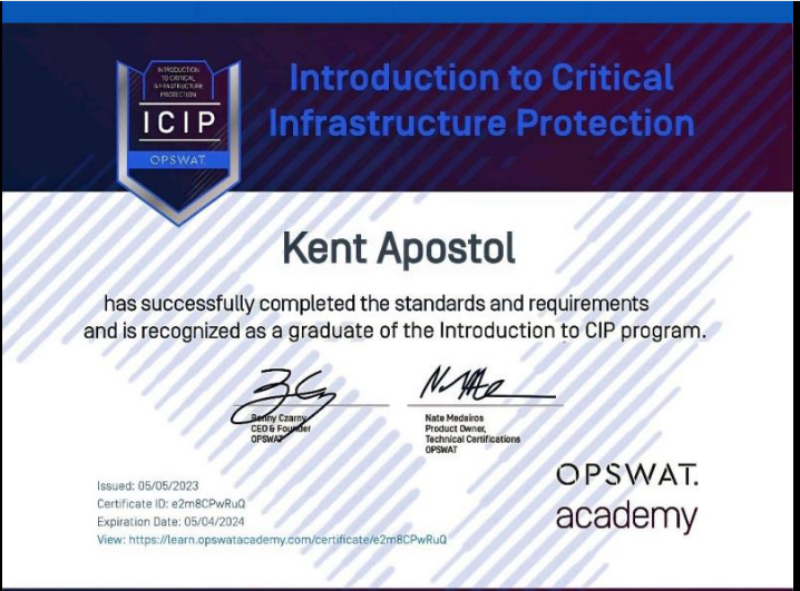 ICIP Certificate